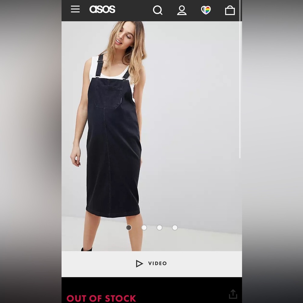 ASOS Supermom Maternity Jumper Denim Midi Dress like new worn a few times
